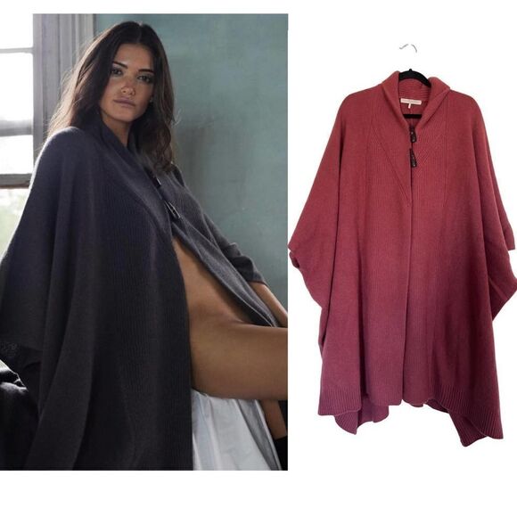 Brand New Naked cashmere ONE SIZE 100% cashmere Poncho Cardigan - Picture 2 of 7